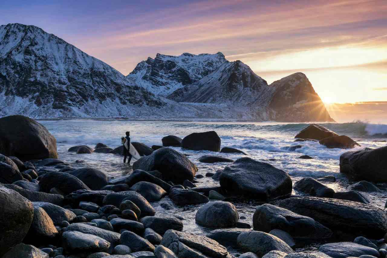 Surfers share one of the best locations in Europe to catch waves